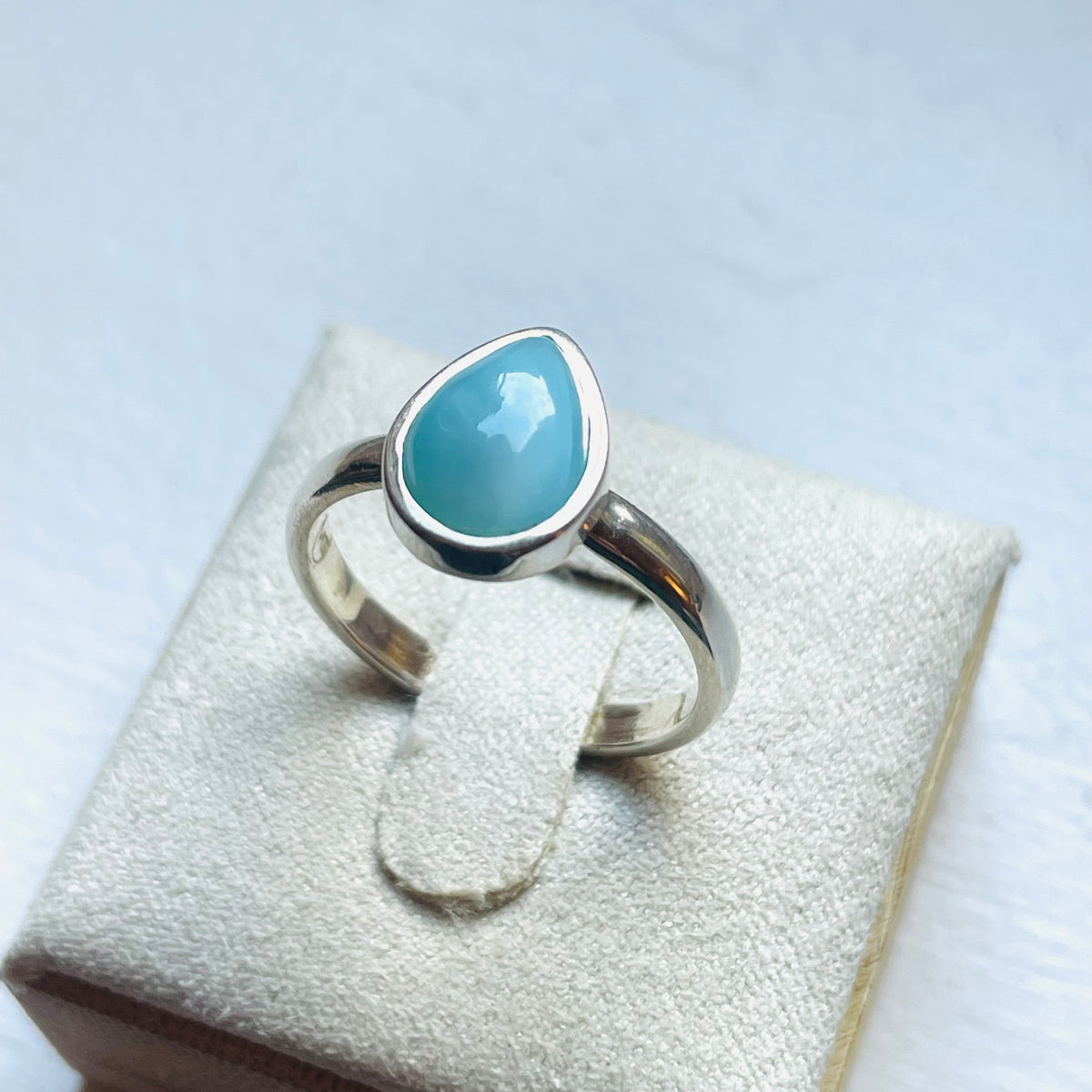 Larimar Small Teardrop Ring - US 8