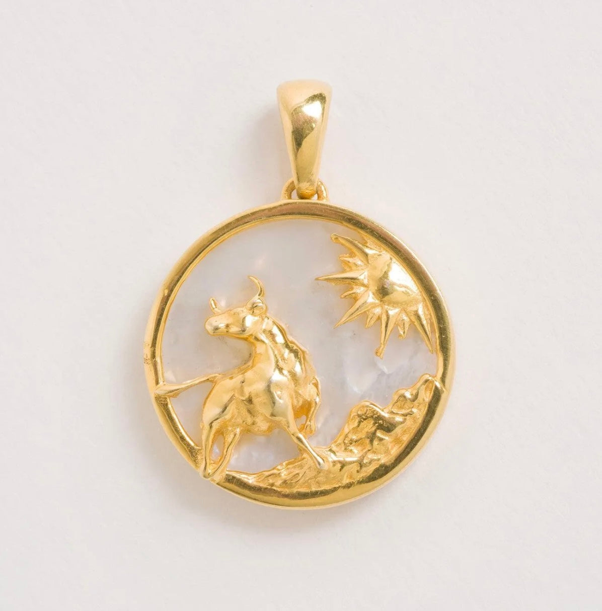 Freya Rose Mother of Pearl Zodiac Necklace