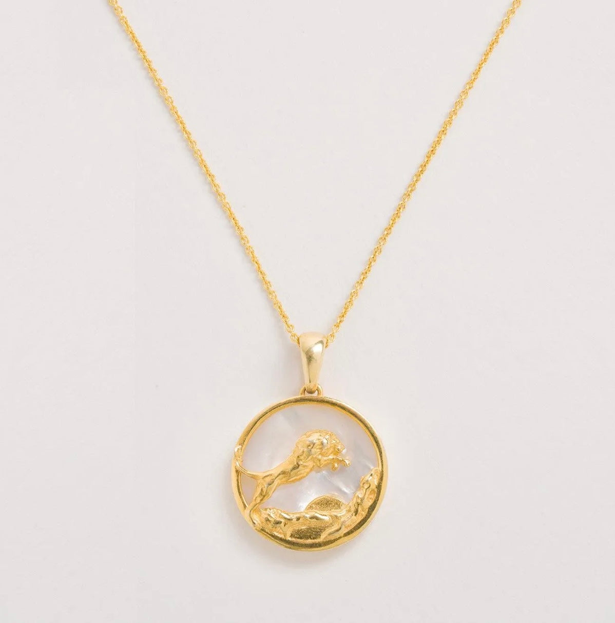 Freya Rose Mother of Pearl Zodiac Necklace