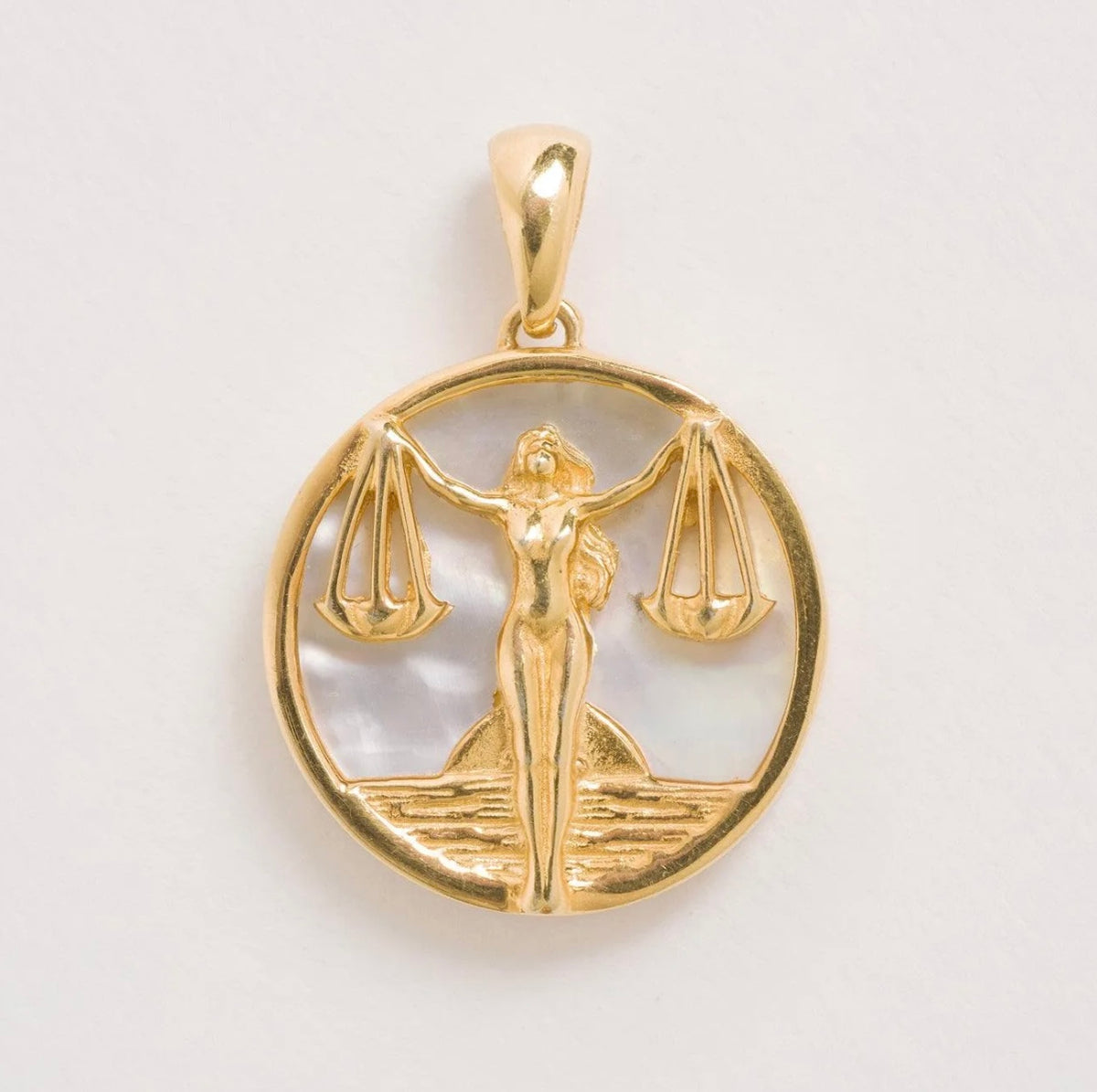 Freya Rose Mother of Pearl Zodiac Necklace