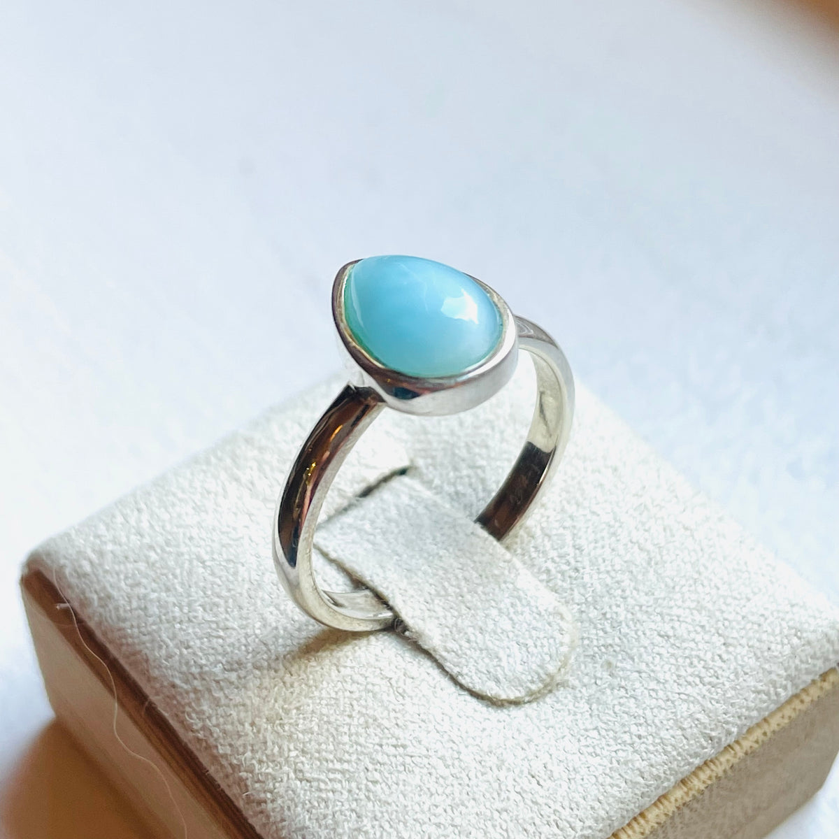 Larimar Small Teardrop Ring - US 8