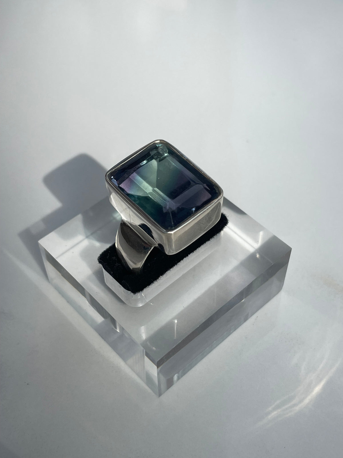 Fluorite Rectangle Ring - US 8