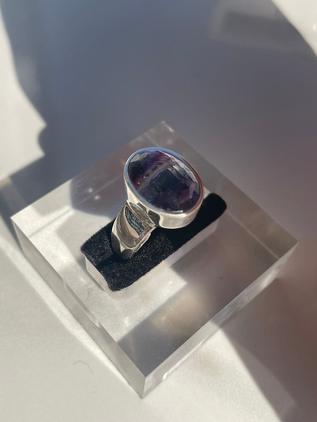 Fluorite Medium Oval Cut Ring
