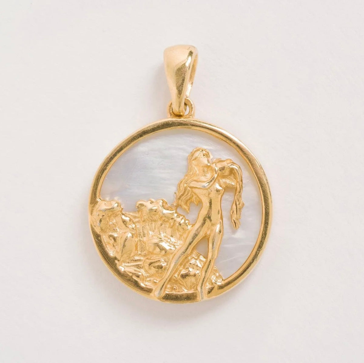 Freya Rose Mother of Pearl Zodiac Necklace