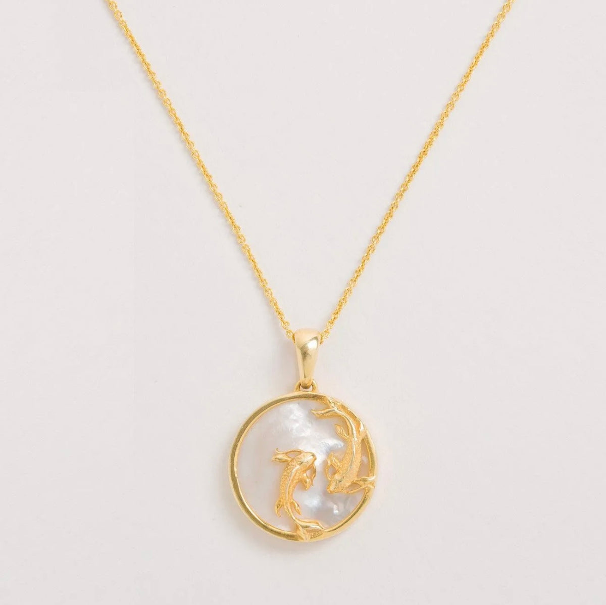 Freya Rose Mother of Pearl Zodiac Necklace