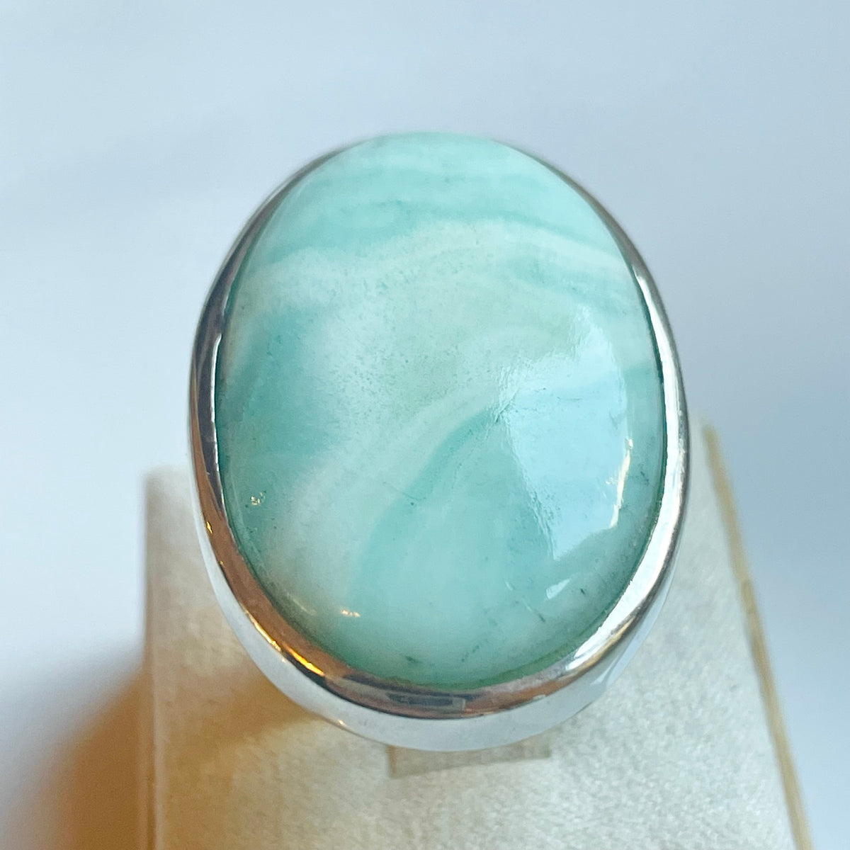 Larimar Large Oval Ring #2 - US 9.5