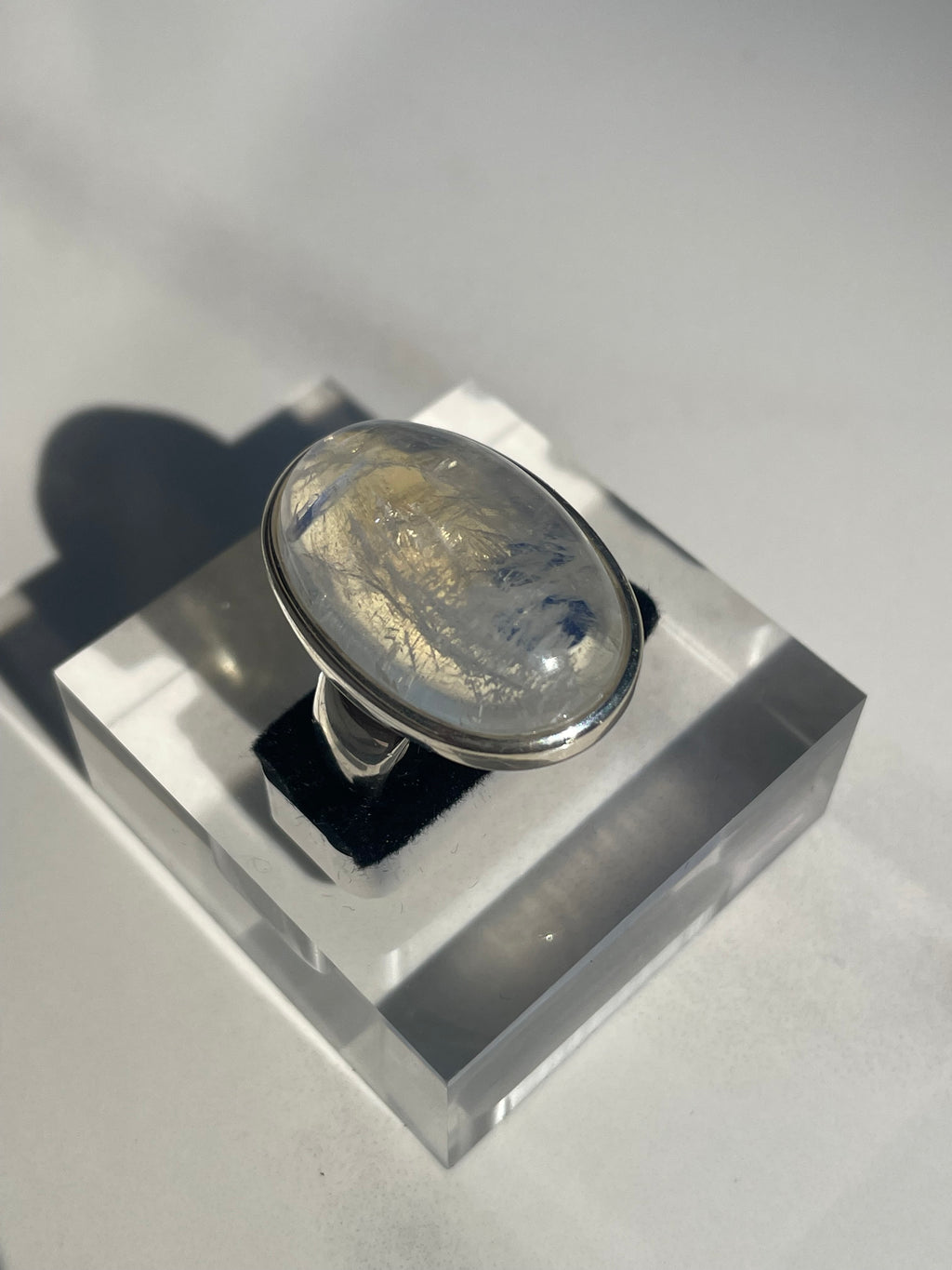 Moonstone Large Oval Ring #1 - US 8.5