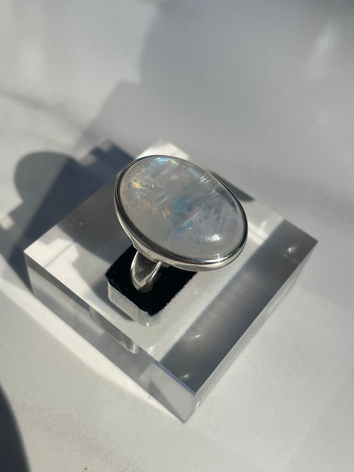 Moonstone Large Oval Ring #1 - US 7