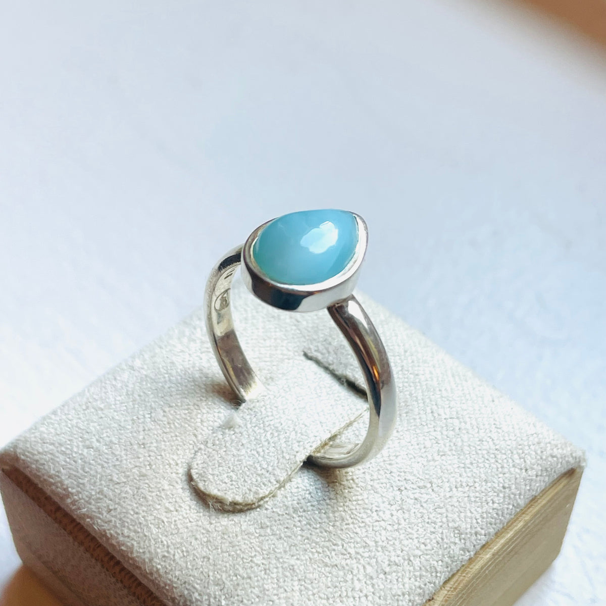 Larimar Small Teardrop Ring - US 8