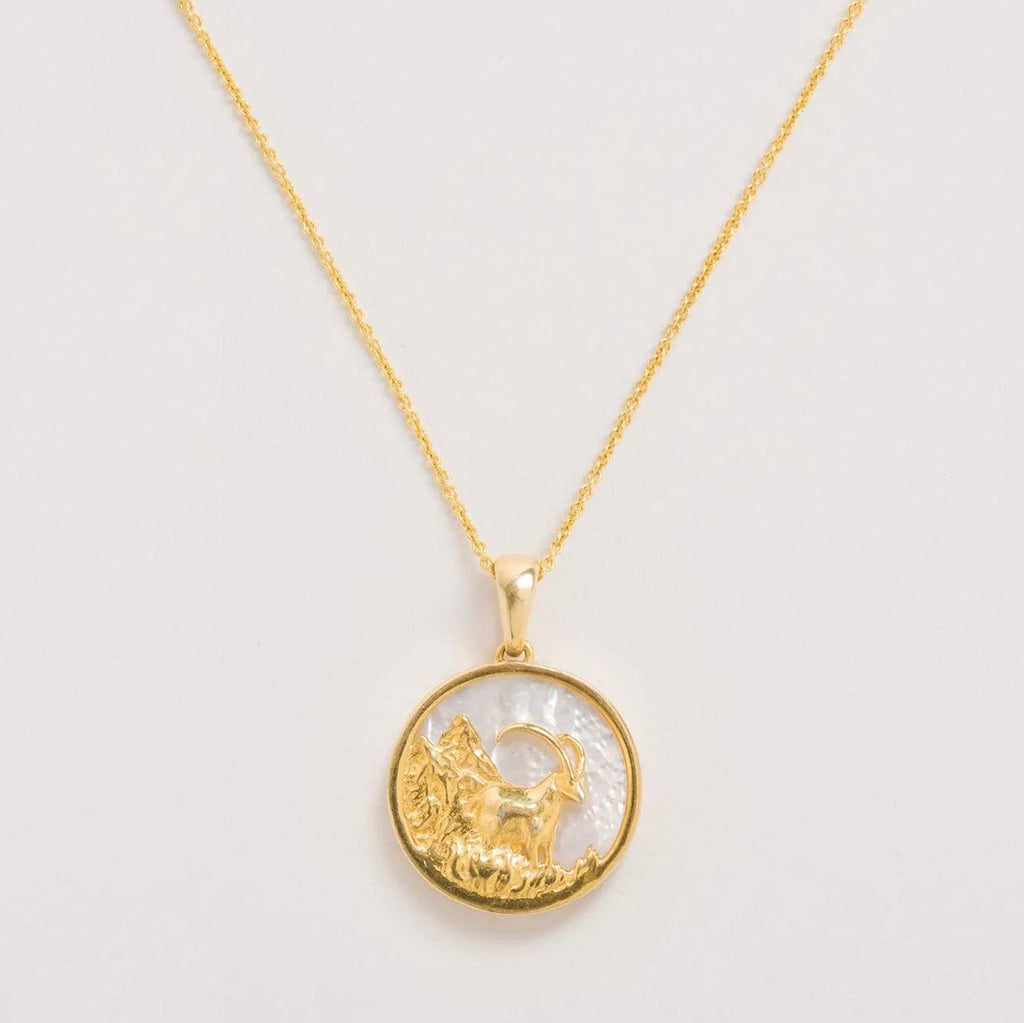 Freya Rose Mother of Pearl Zodiac Necklace