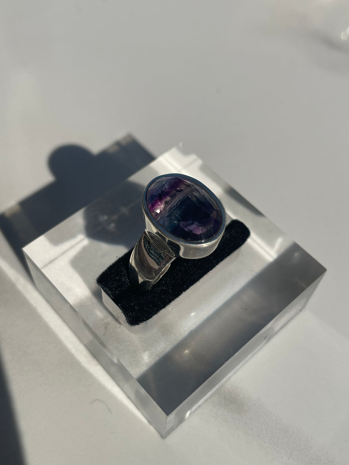 Fluorite Medium Oval Cut Ring