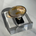 Landscape Dendritic Agate Large Statement Ring - US 9