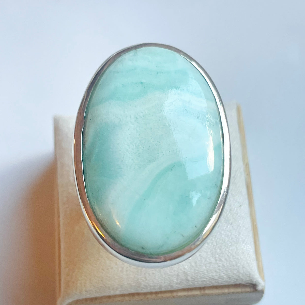 Larimar Large Oval Ring #2 - US 9.5