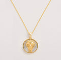 Freya Rose Mother of Pearl Zodiac Necklace