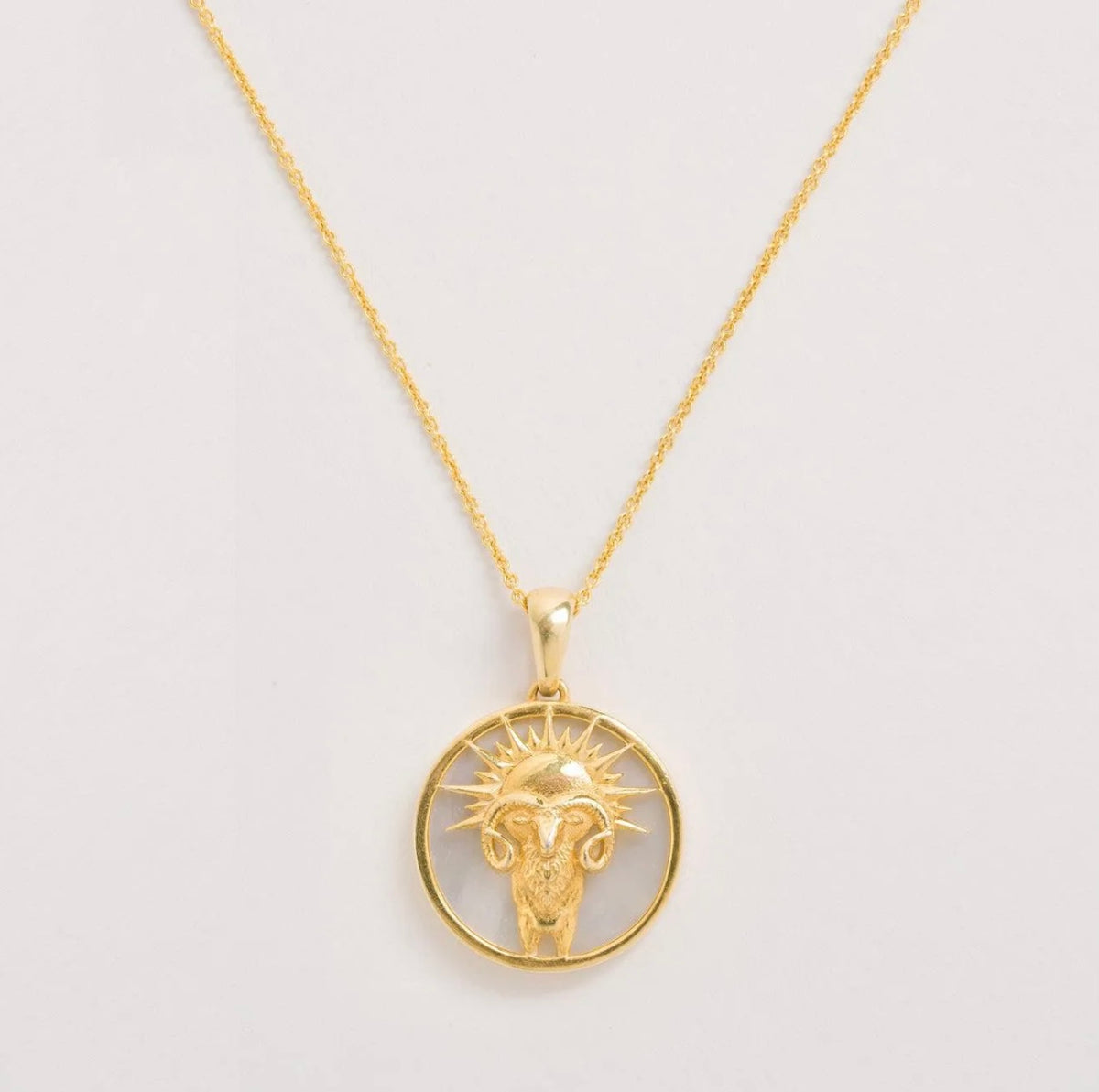 Freya Rose Mother of Pearl Zodiac Necklace