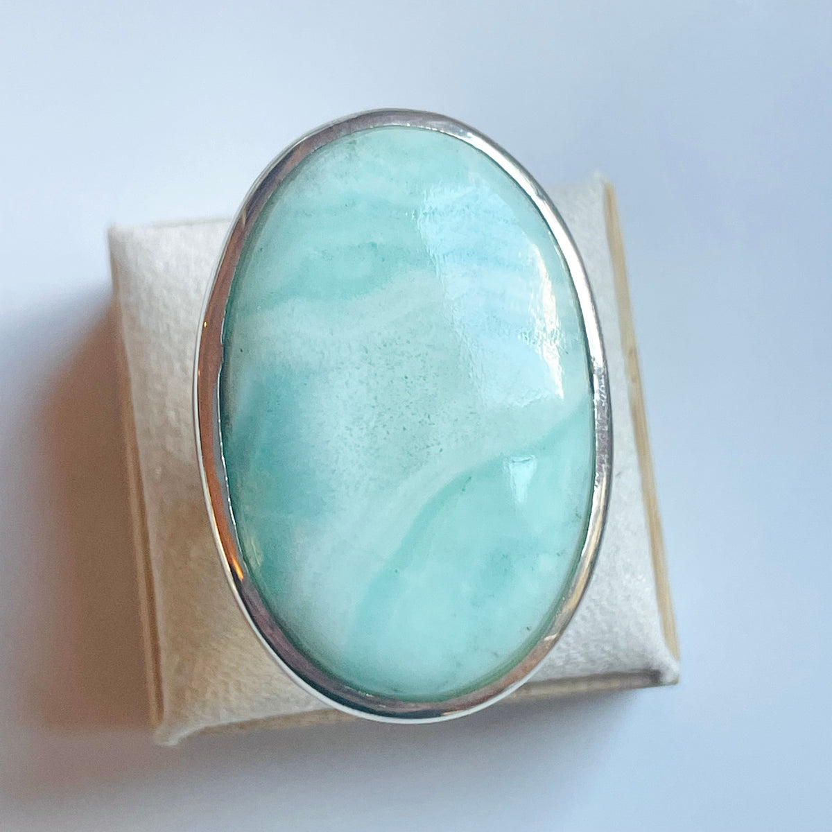 Larimar Large Oval Ring #2 - US 9.5