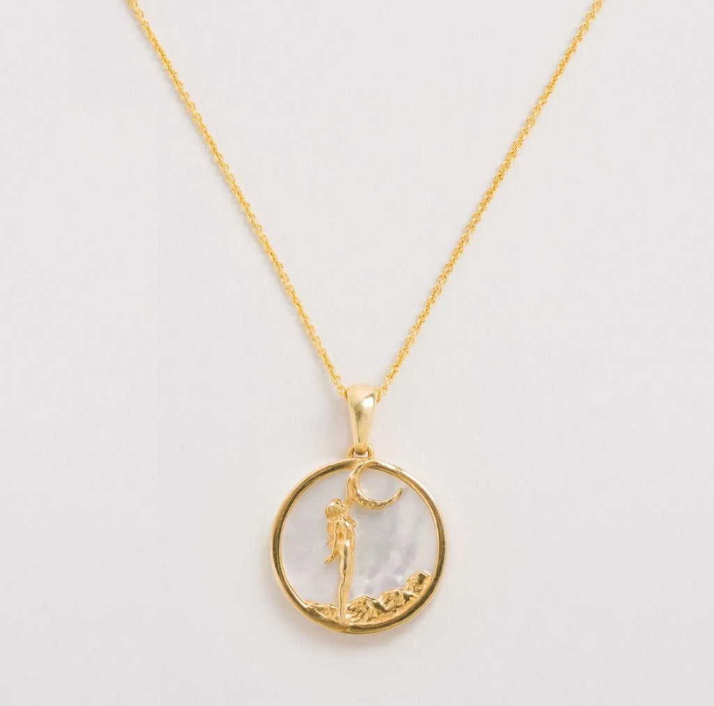 Freya Rose Mother of Pearl Zodiac Necklace