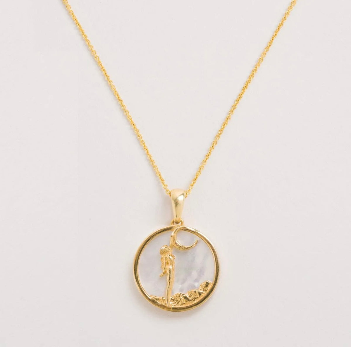 Freya Rose Mother of Pearl Zodiac Necklace