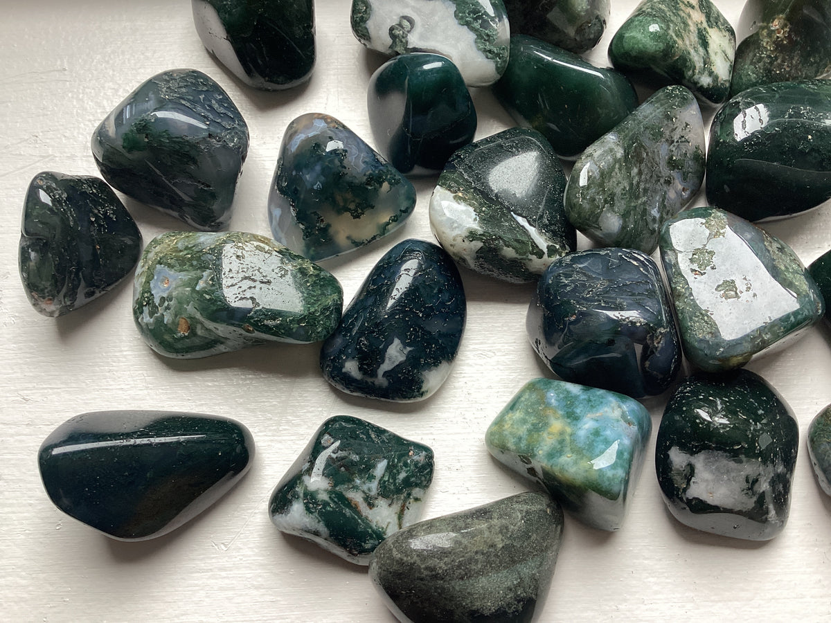 Moss Agate Tumble