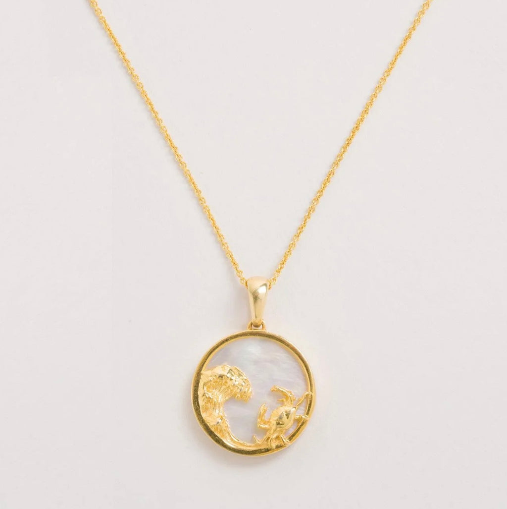 Freya Rose Mother of Pearl Zodiac Necklace