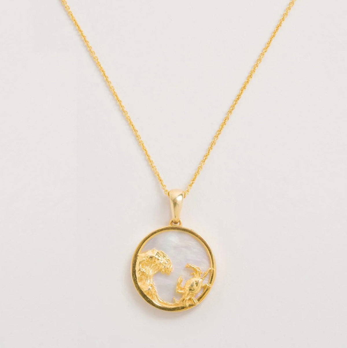 Freya Rose Mother of Pearl Zodiac Necklace