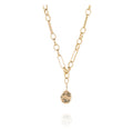 Amy Russell Taylor - Stirling Silver SMALL MOLTEN CORAL ROCK NECKLACE - LARGE LINK CHAIN