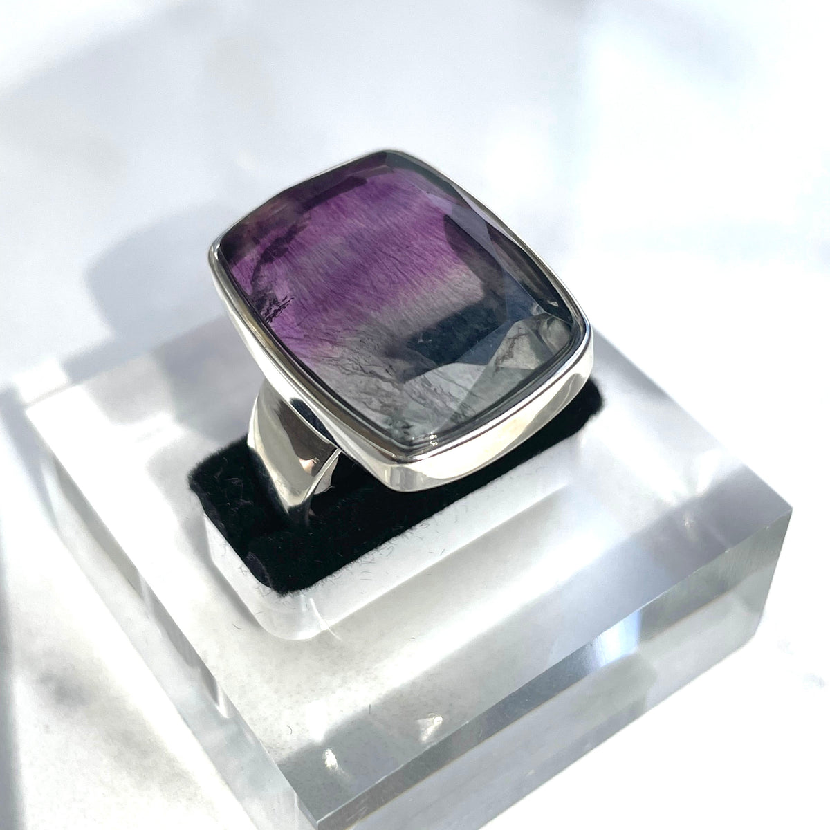 Fluorite Large Rectangle Ring - US 9