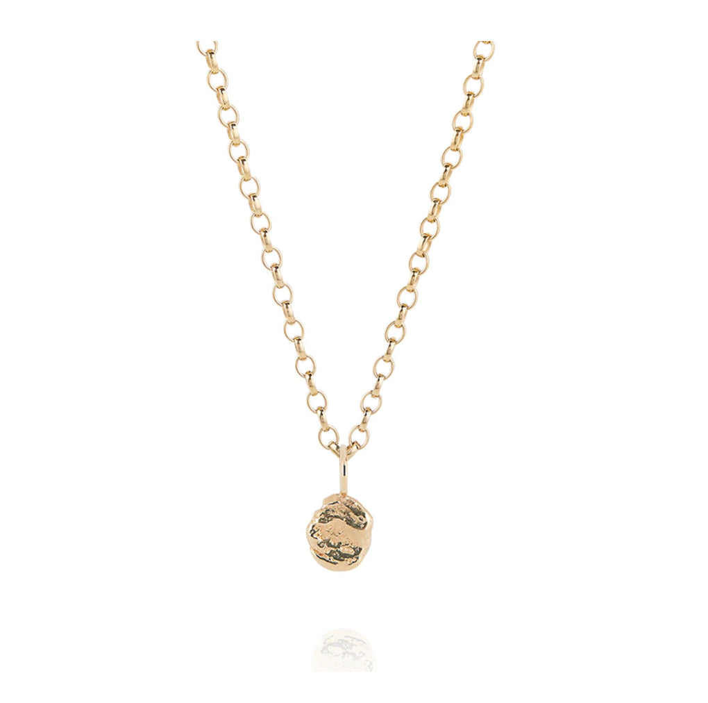 Amy Russell Taylor - 9ct SMALL MOLTEN CORAL ROCK NECKLACE - CHUNKY CHAIN