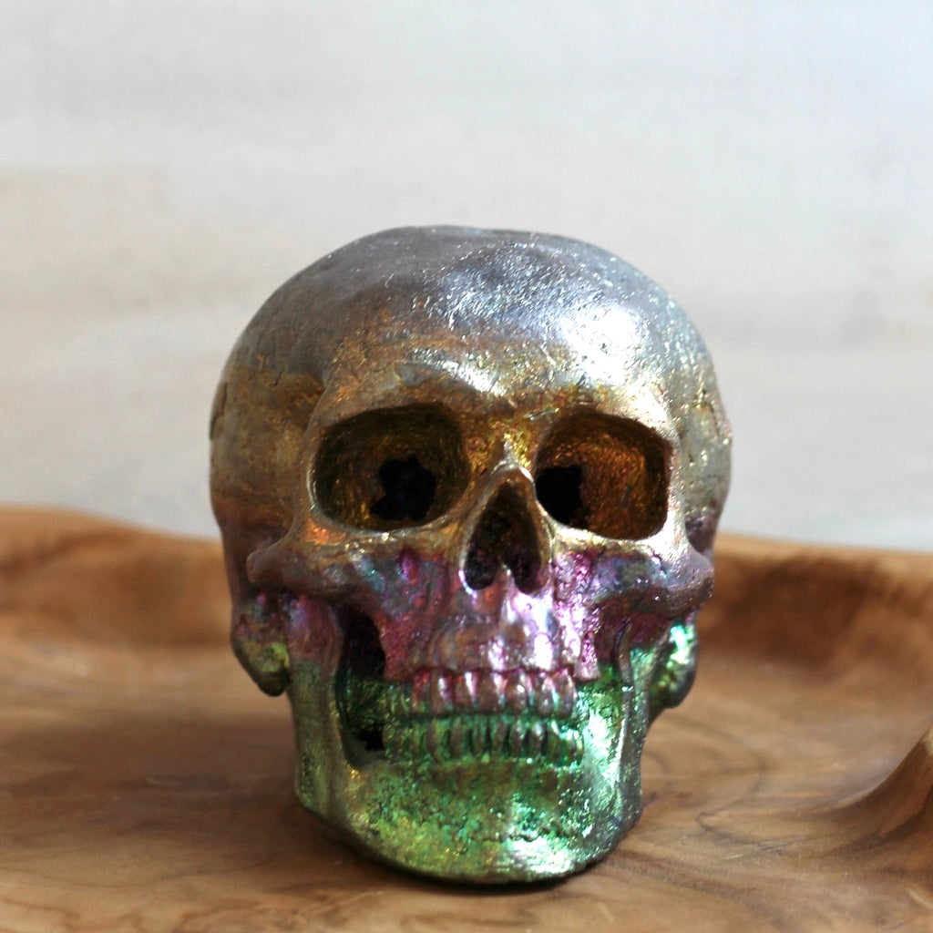 Bismuth Skull Exceptional Carving
