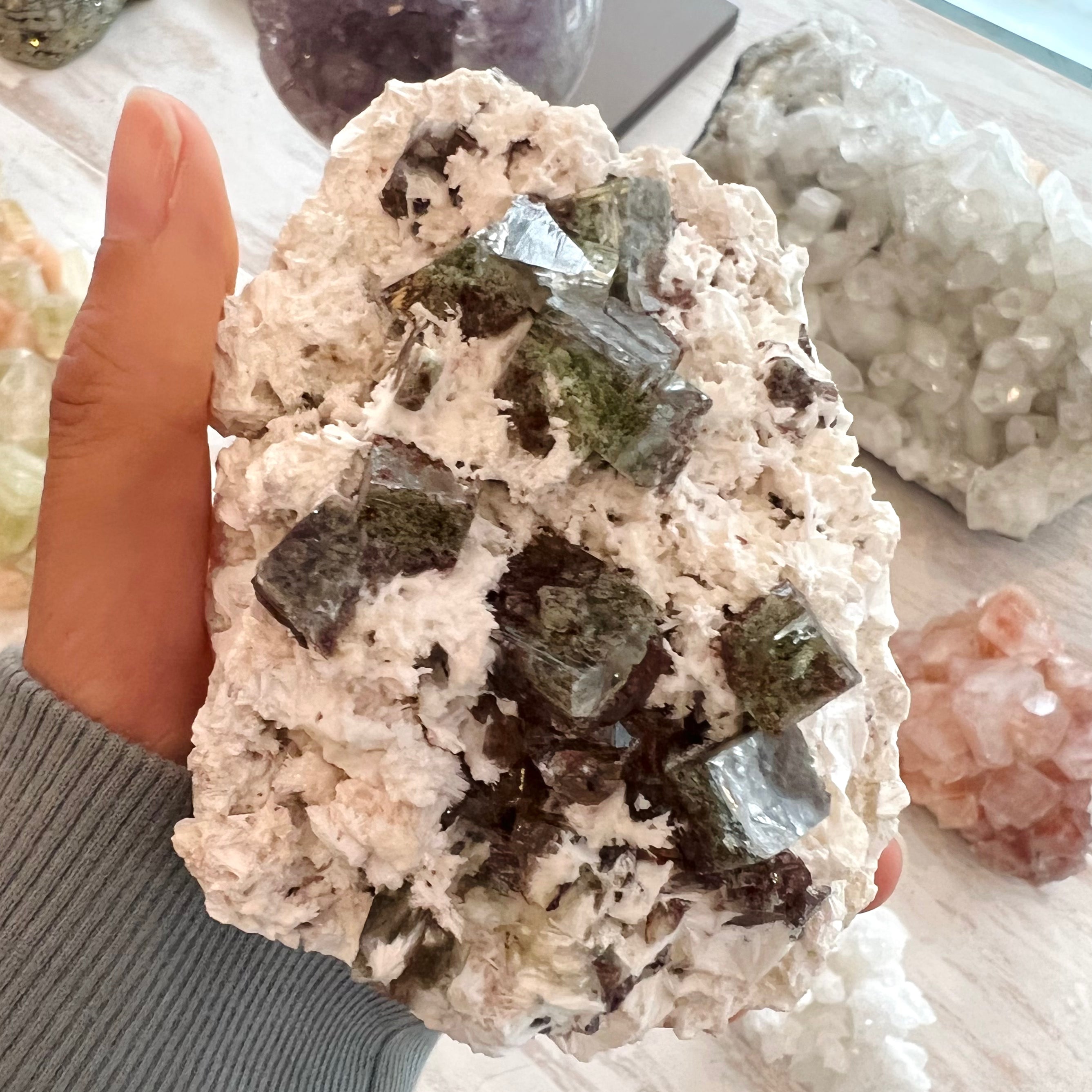 Apophyllite Garden with Scolecite