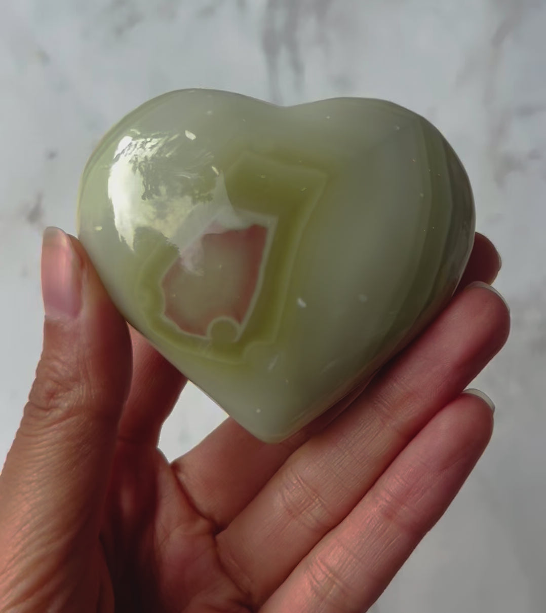 Green & Pink Heart