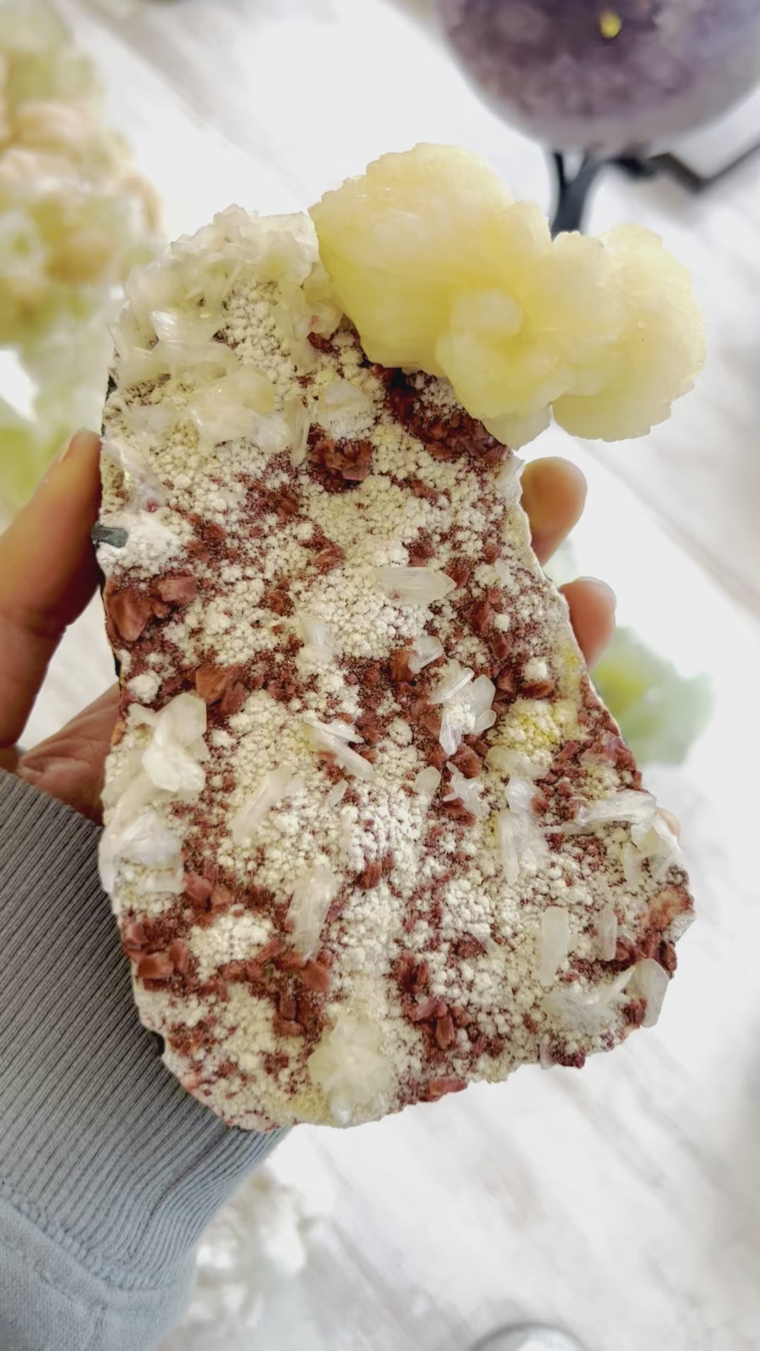 Red Heulandite with Stilbite