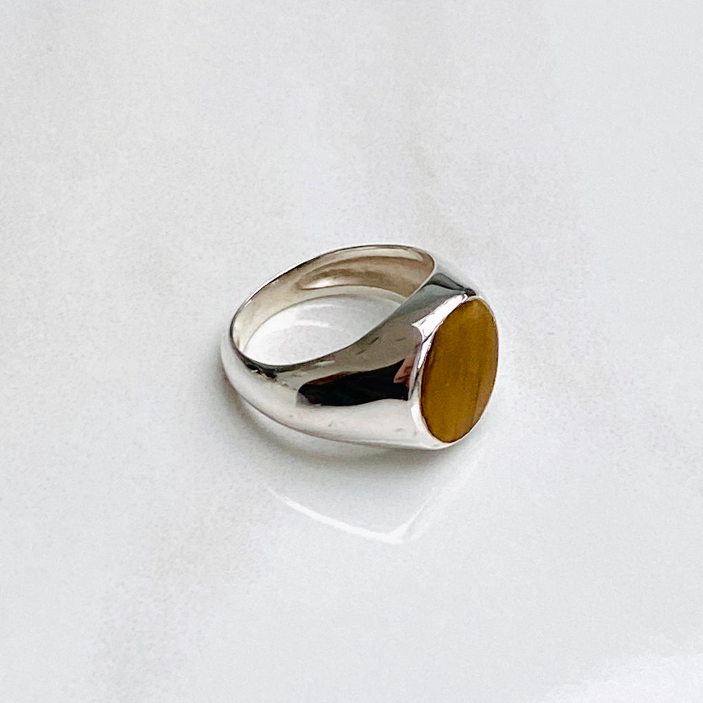 Tigers Eye Signet Ring