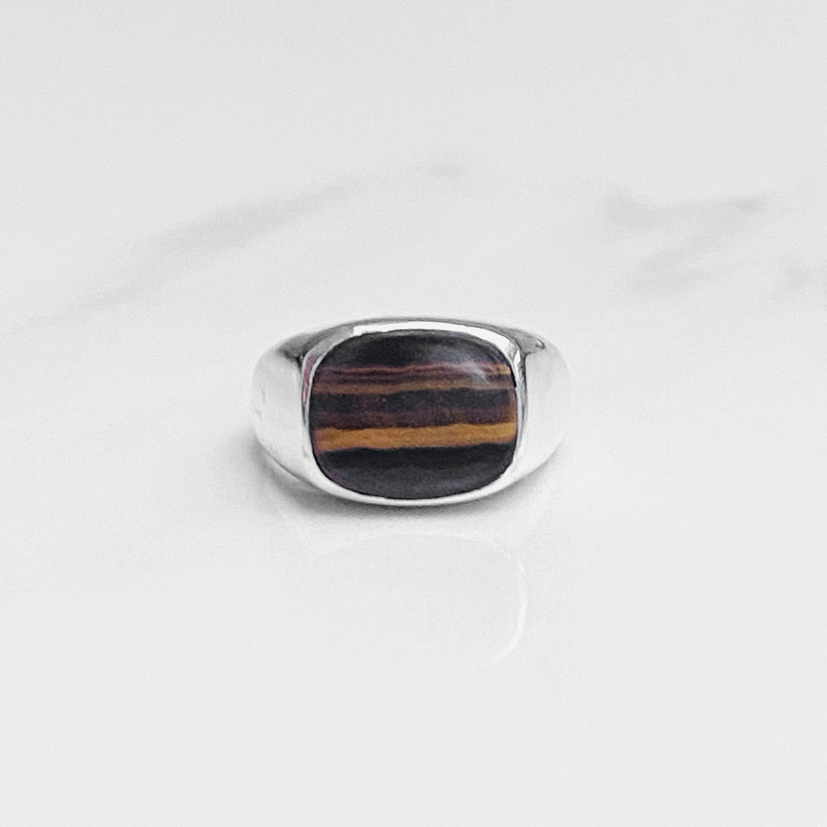 Tigers Eye Signet Ring
