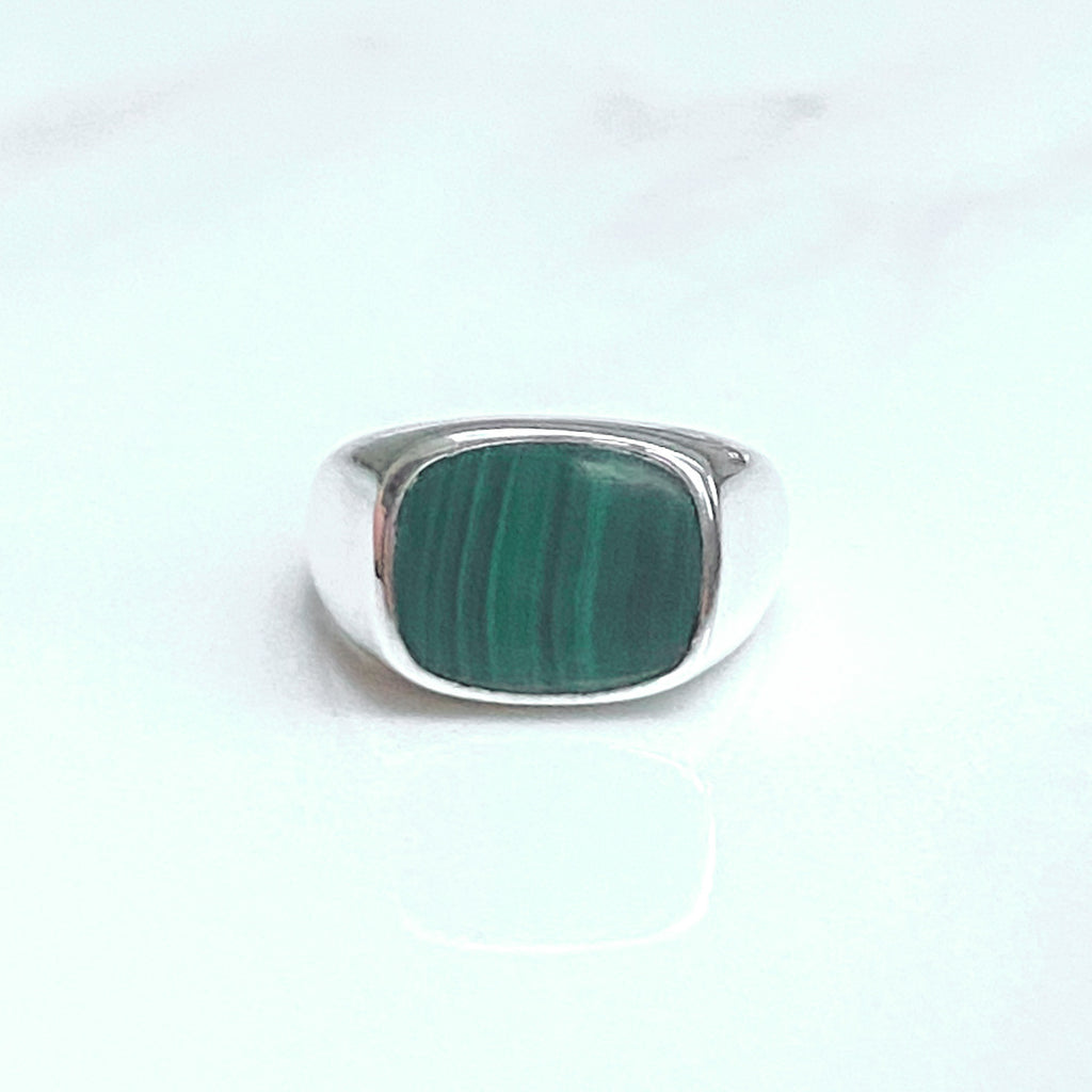 Malachite Signet Ring