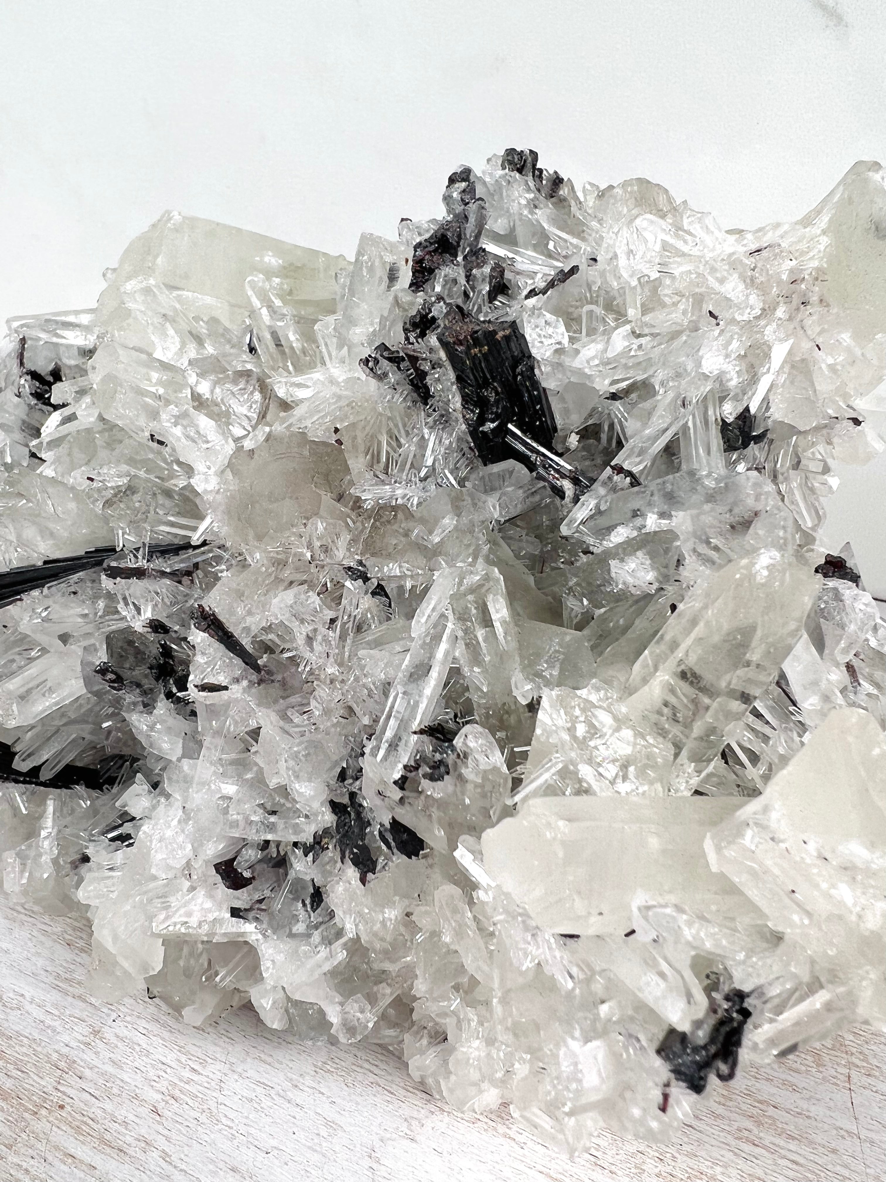 Clear Quartz & Tourmaline Cluster XL