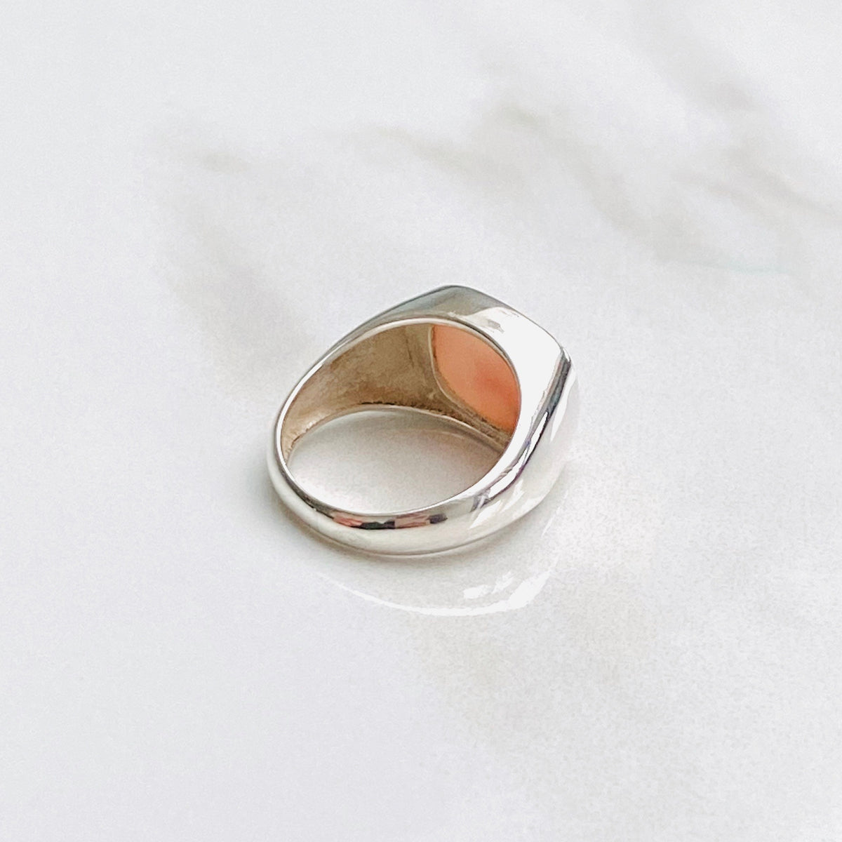 Pink Opal Signet Ring