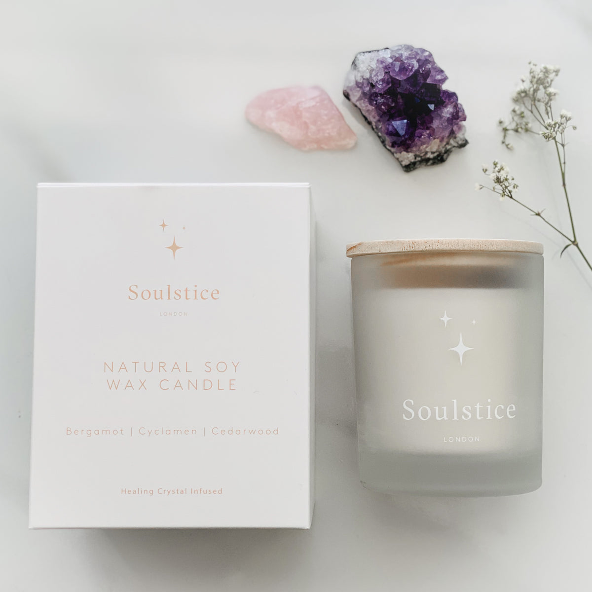 Soulstice Candle (Bergamot, Cyclamen, Cedarwood)